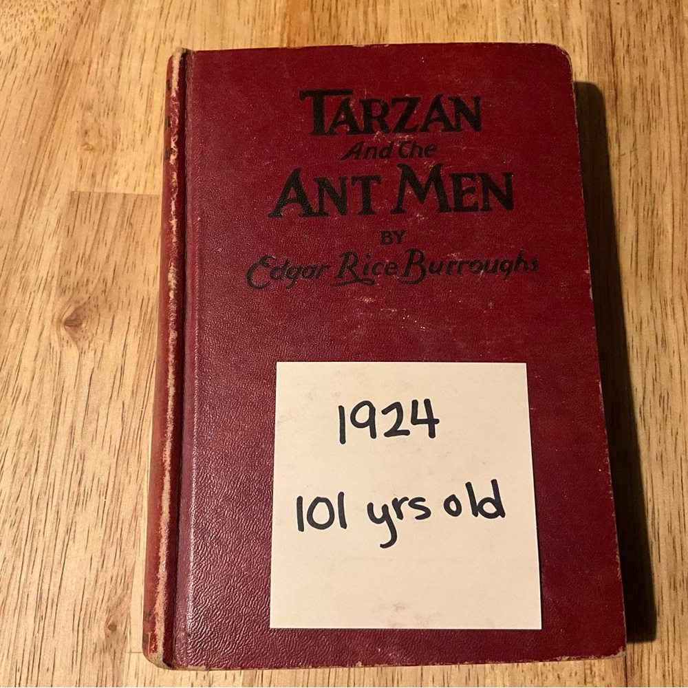 1924 Red 'Tarzan and the Ant Men' Book. 101 years old. Estate find. Good cond